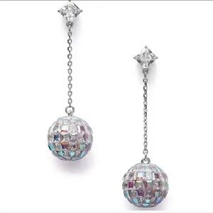 Final sale kate  spade ♠️ silver crystal drop earrings